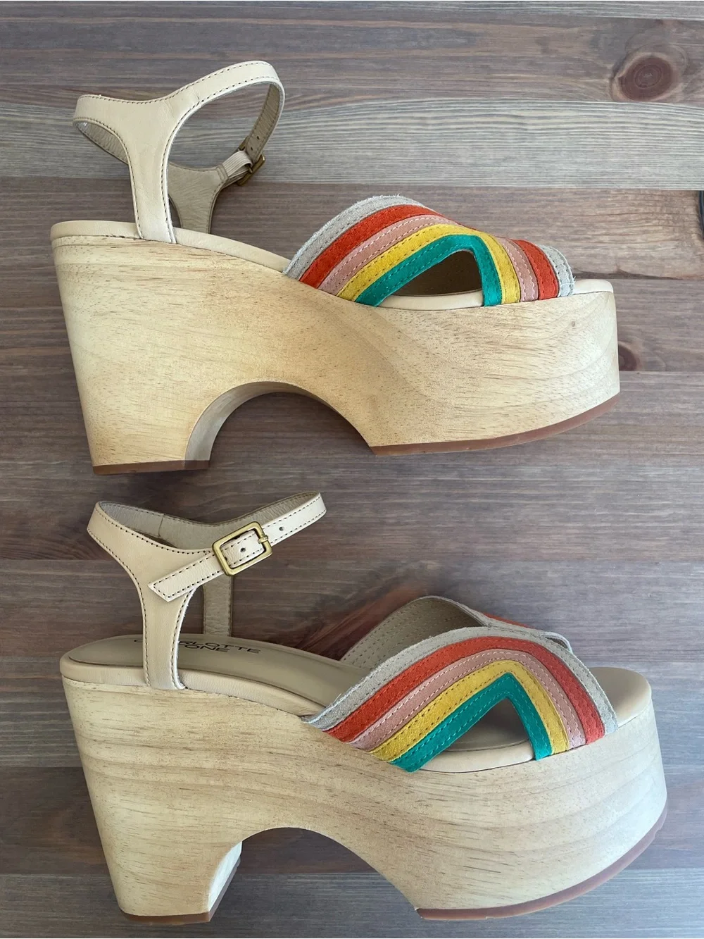 Charlotte Stone Donna Platform Clogs Rainbow - Picture 5 of 9